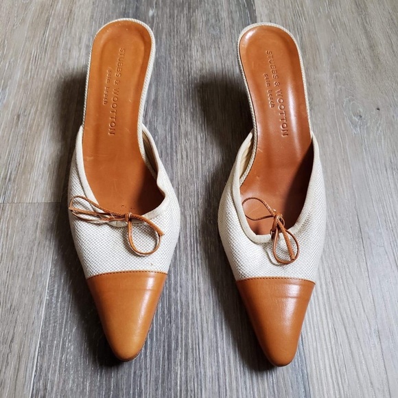 Stubbs & Wootton Shoes - STUBBS & WOOTTON  Leather Cap-Toe Mules 🇮🇹